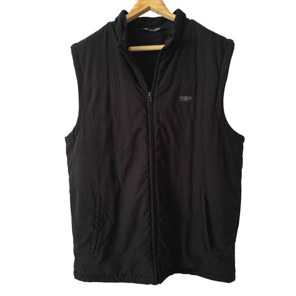 TravisMathew Other - TravisMathew Interlude Puffer Vest Mens XL Black Full Zip Golf Quilted 1MT369